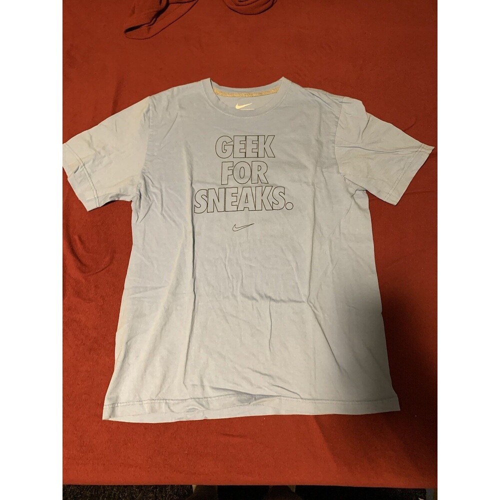 Nike Geek For Sneaks Blue Shirt Size Large Sneakerhead